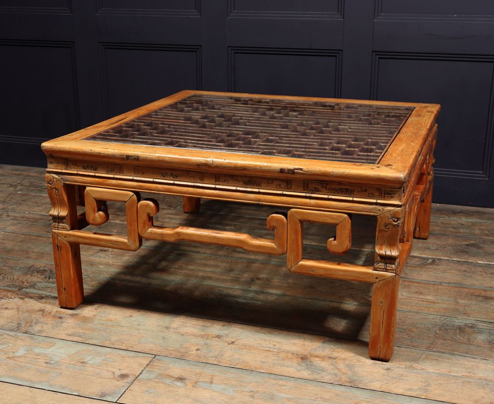 Antique Chinese Lattice Work Coffee Table c.1900