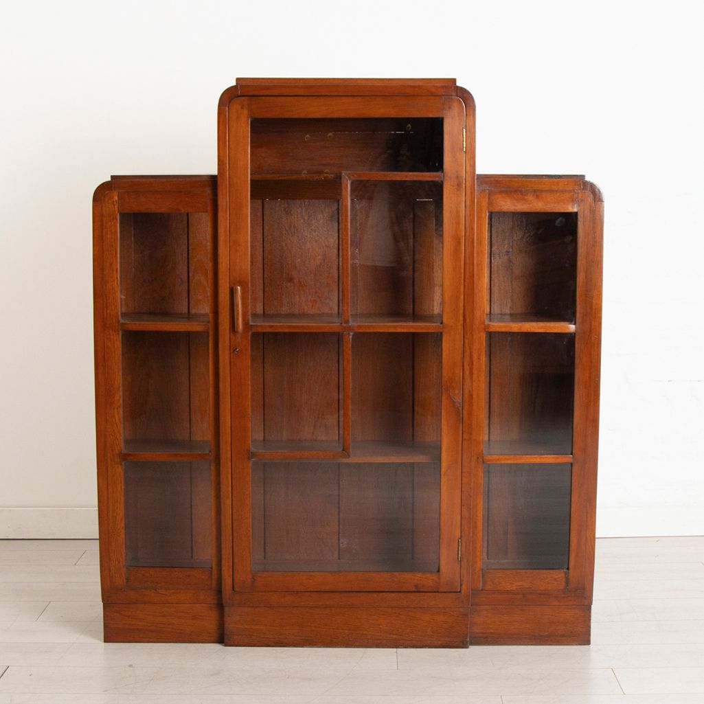 Anglo Indian Glazed Book Cabinet - Ca 1930 Anglo Indian Glazed Book Cabinet - Ca 1930