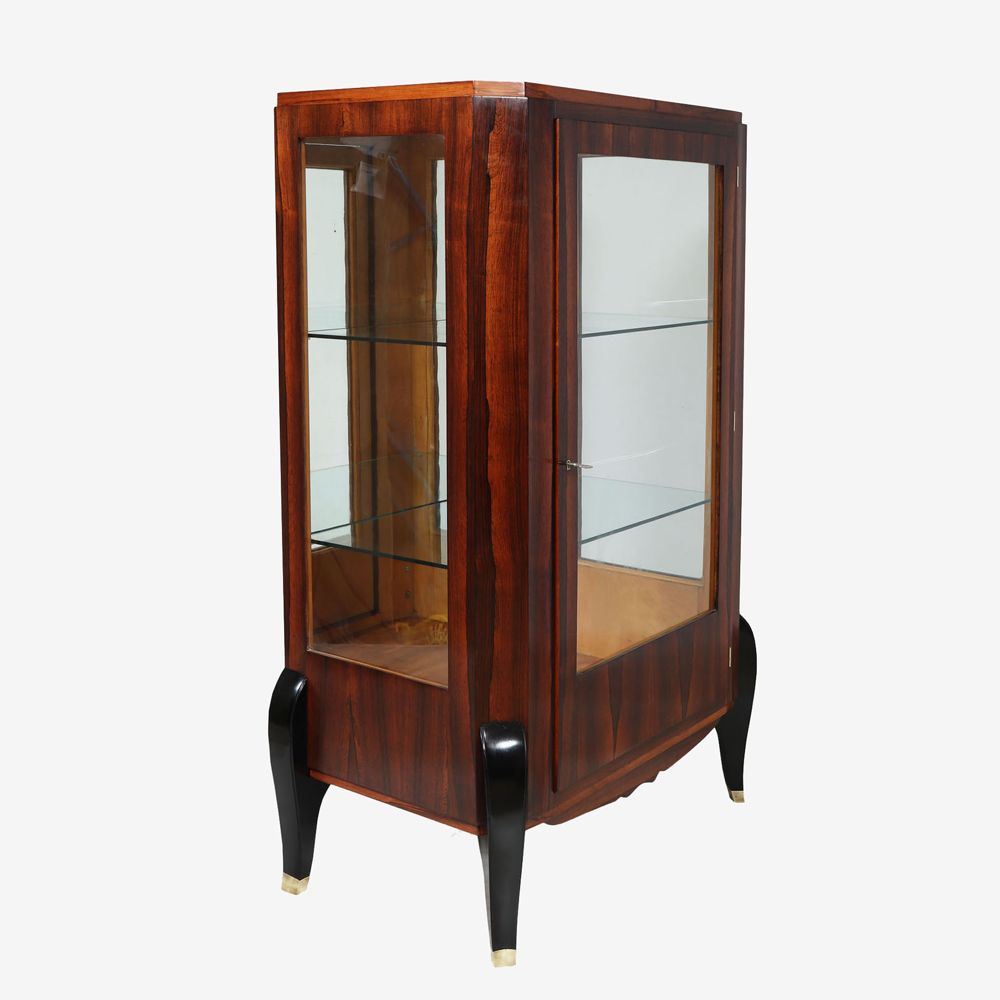 French Art Deco Display Cabinet in Rosewood