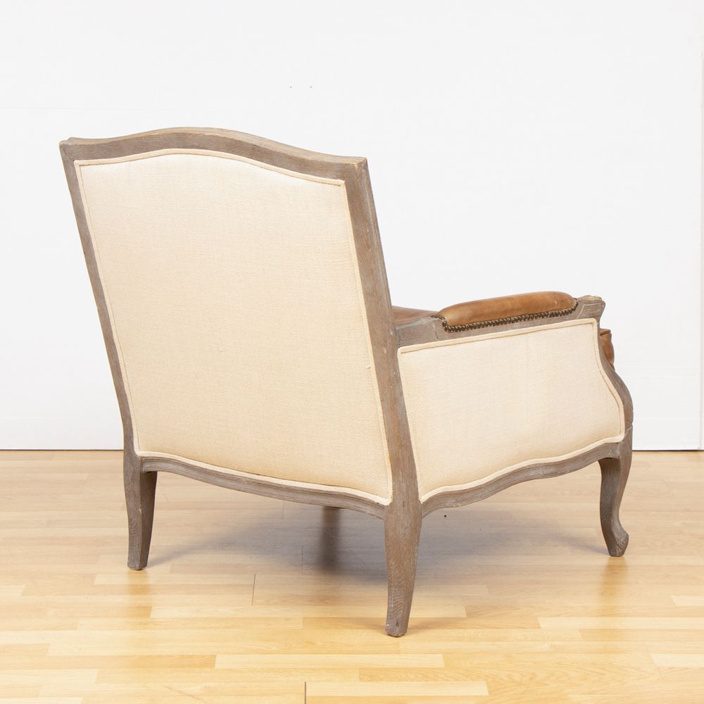 Leather bergere chair online