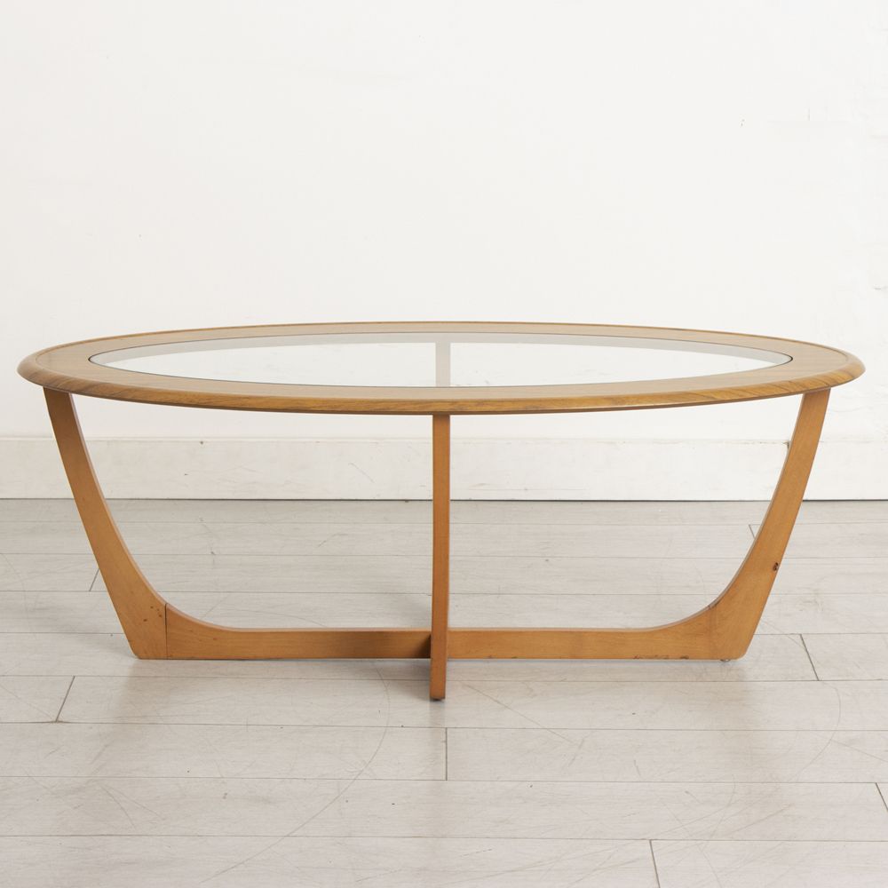 Oval mid century coffee table online