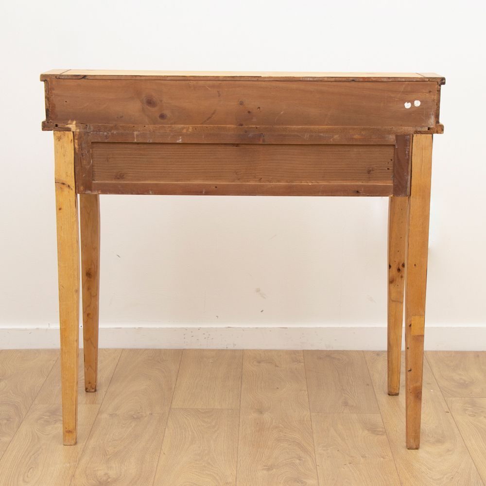 Scratch Built Pine Side Table Desk with 4 Drawers