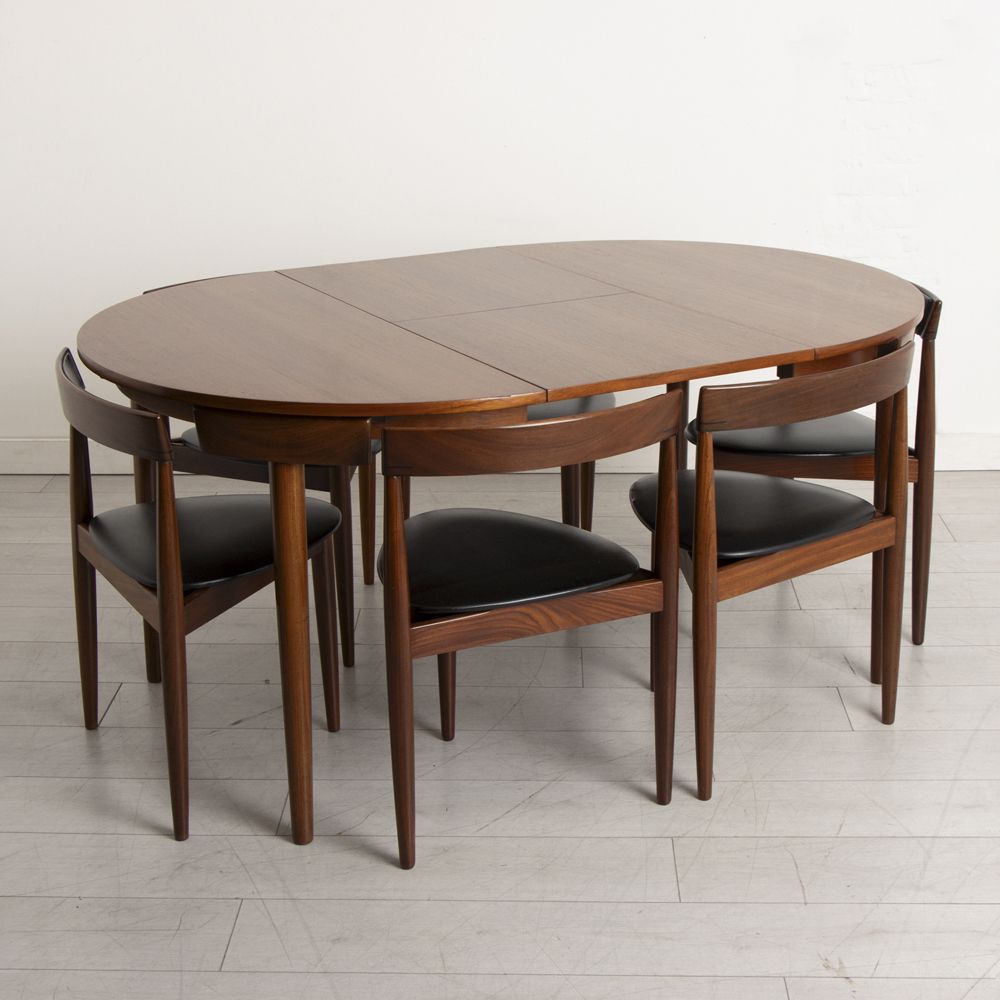 Teak Roundette Dining Table and 6 chairs by Hans Olsen for Mobelfabrik c.1960s