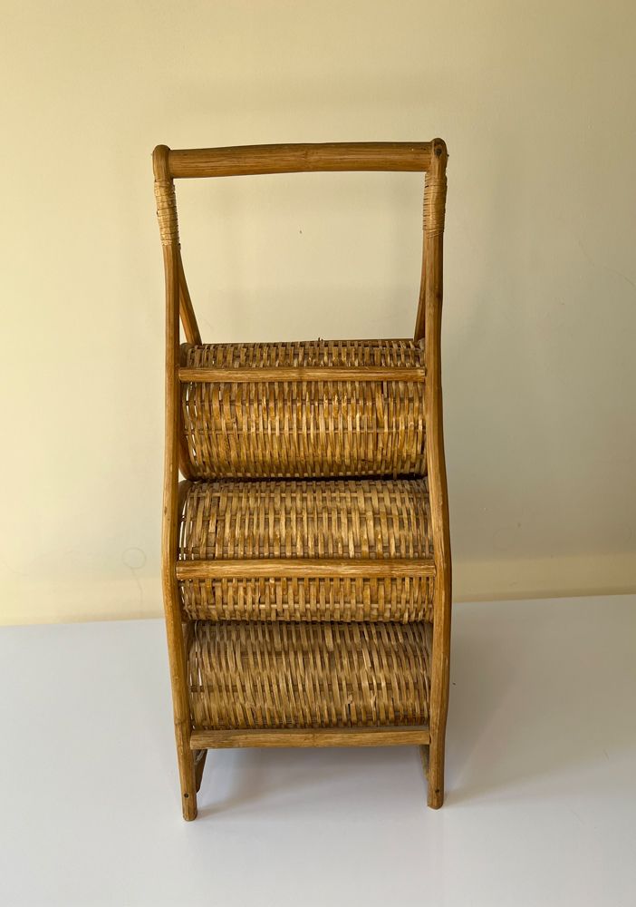 Vintage Cane Wine Rack